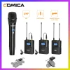 Comica CVM-WM200II Dual Channel Wireless Lavalier Microphone Lapel Mic for Interview Performance Video Recording DSLR Camera